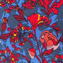 LuLaRoe Maxi Skirt Women&#39;s 3XL Blue Red Flowers EUC - £19.41 GBP