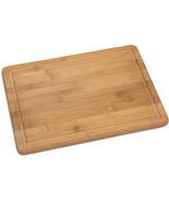 Bamboo Wood Kitchen Cutting and Serving Board with Non-Slip Cork Backing... - $30.87 CAD