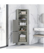 Tall Bathroom Corner Cabinet, Freestanding Storage Cabinet with Doors - ... - £129.21 GBP