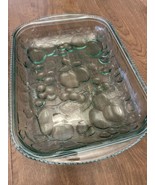 Libby Glass Dish Casserole Orchard Fruit Green 9x13 Oven Proof Baking 3D... - $30.09