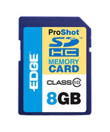 Edge Memory PE225766 8GB SDHC CLASS 10 EDGE PROSHOT MEMORY - $37.38