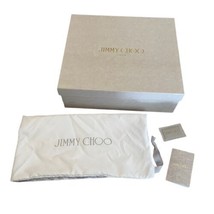 Authentic Jimmy Choo Empty Box W/ Dust Bag Book 13x11x4.5” Gift Set Storage Shoe - £37.36 GBP