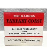 Matchbook - Barbary Coast Hoyt Hotel Roaring 20&#39;s Nightclub Portland Oregon - $8.04 CAD