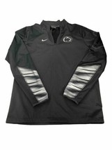Nike Gray Penn State 1/4 Quarter Zip Men&#39;s Medium Performance Pullover 100% Poly - £19.66 GBP