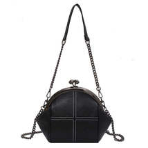Vintage Small PU Leather Shell Crossbody Bag Bags For Women 2022 Retro Shoulder  - £34.19 GBP