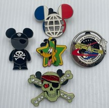 Lot Of 2007 &amp; 2008 Disney Pins Pirates Pluto Space 5 Different Pins - $23.36