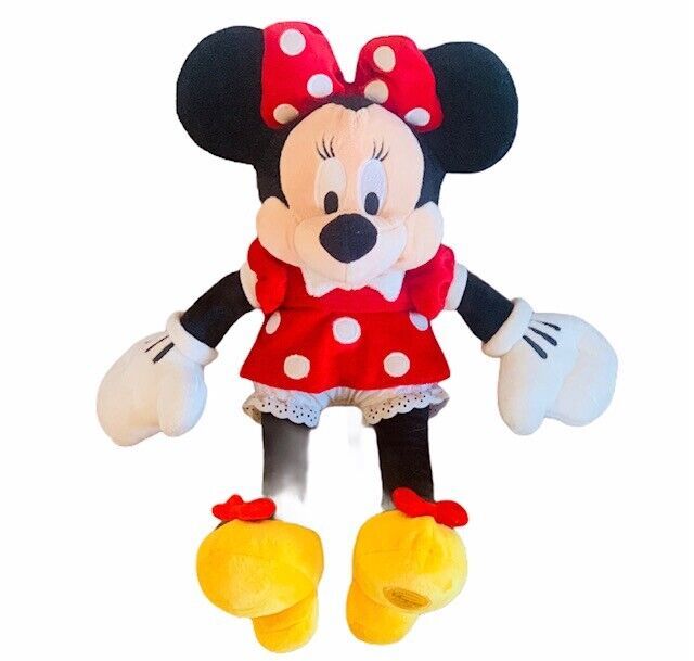 Primary image for Walt Disney Minnie Mouse plush stuffed animal vtg polka dot dress 18 inch 18"