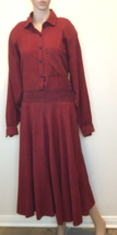 Vintage Carol Anderson Flannel Dress Size 13/14 Red and Black - £22.08 GBP