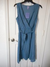 Women&#39;s Laura Scott Text Dress Size Large Blue With Belt  New W Tags - $22.24
