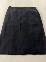 Kasper Women's Black Rear Zip Pull-On Skirt Size 10 Measured Waist 31" image 7