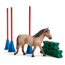 Schleich Farm World Pony Slalom Figure Set 42483 NEW IN STOCK - £24.98 GBP