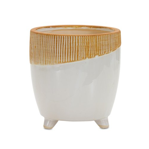 Dual Tone Ceramic Planter 7.75&quot;H - $52.56