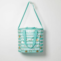 Round About Cooler Tote (New) Rays For Days - Mint Green &amp; White W/ Gold Suns - £40.62 GBP