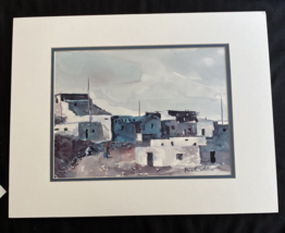 Watercolor Painting &quot;Taos After A Rain&quot; by James L. Whitlow Matted - £25.98 GBP