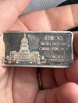 The Hamilton Mint .999 Sterling Silver One Troy Ounce Illinois State Ingot - $79.95