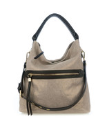 Gianni Chiarini Italian Made Metallic Champagne Canvas Zip Pocket Hobo Bag - $5,109.71 MXN