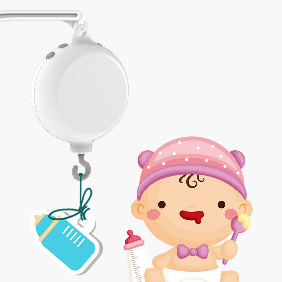 New 12 Tunes Electrical Baby Bedding Crib Mobile Music Box, Battery Powered