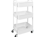 3-Tier Rolling Utility Cart With Caster Wheels,Easy Assembly, For Kitche... - £47.91 GBP