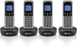 Cordless Phone System W/ 4 Digital Handsets + Answering Machine, Remote,... - $123.09