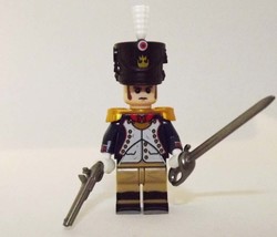 French Infantry Officer Napoleonic War Waterloo Soldier Building Minifig... - $8.14
