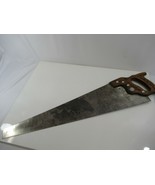 Disston Hand Saw VTG Carved Wood Blade 26&quot; Made in the USA Thumb Hole Ha... - £34.23 GBP