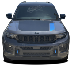 2 Tone Accent Blackout Hood Vinyl Decal Fits Jeep Grand Cherokee 2022-2025 - £121.82 GBP