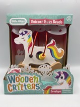 New Little Tikes Wooden Critters Unicorn Busy Beads Maze Baby Toy - £14.90 GBP