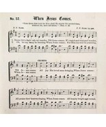 1883 Gospel Hymn When Jesus Comes Sheet Music Victorian Religious ADBN1fff - $367.96 MXN