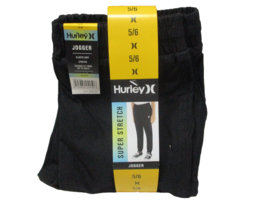 Hurley Boy&#39;s Elastic Waistband Performance Stretch Twill Jogger Pant Black, 5/6 - $49.99