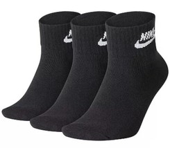  Nike Everyday Essential Ankle Unisex Socks 3 Pack DX5074 010 Black Size M - £16.03 GBP