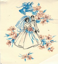 10 Sets Color Brite Bride &amp; Groom Wedding Blue Bells Water Mount Ceramic... - $13.99