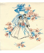 10 Sets Color Brite Bride &amp; Groom Wedding Blue Bells Water Mount Ceramic... - £10.94 GBP
