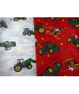 2 John Deere fabric pieces Springs Industries Christmas 45X51&quot; &amp; in Snow... - $32.64 CAD