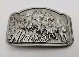 Vintage 1988 ACE Pewter ALASKA Iditarod Sled Dog Race Belt Buckle Made in USA - £15.68 GBP