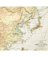 1920 Map Asia China And Japan Political Mongolia Manchuria Sinkiang Vint... - $41.13 CAD