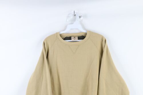 Vintage Woolrich Mens Size Medium Faded Blank Crewneck Sweatshirt Beige - $44.50