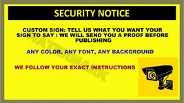 CUSTOM REG SECURITY SAFETY SIGN AUTHORIZED WORK HOME BUSINESS PHOTO ALL ... - $4.67+