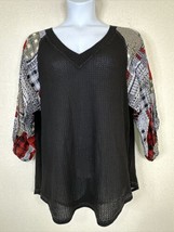 NWT Weekend Suzanne Betro Womens Plus Size 1X Boho Thermal Shirt Long Sleeve - £21.57 GBP