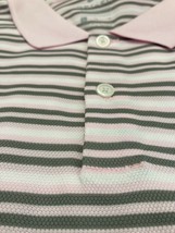 Nike Men&#39;s Dri-fit Golf Victory Striped Polo Shirt in Pink Foam / Dust/ White-Sm - £31.95 GBP