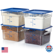 Curta 4 Pack Food Storage Containers Blue Lids - Nsf Listed Commercial G... - $168.85