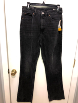 NWT H&amp;M Slim Boot Cut High Waisted Black Jeans Womens SZ 10 30X32 Slits ... - $16.82