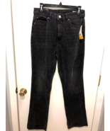 NWT H&amp;M Slim Boot Cut High Waisted Black Jeans Womens SZ 10 30X32 Slits ... - $22.90 CAD