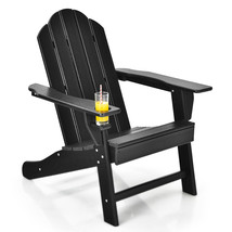 Patio Adirondack Chair Weather Resistant Garden Deck W/Cup Holder - £201.17 GBP