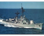USS Hull DD-945 Home Of The Peace Maker Destroyer Ship UNP Chrome Postca... - $3.51