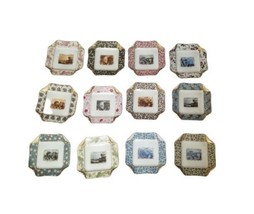 Antique Haviland Limoges Burley &amp; Tyrrell folded napkin Plates set x 12 ... - $643.50