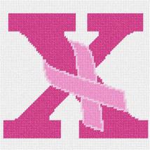 Pepita Needlepoint kit: Letter X Hope Ribbon, 7&quot; x 7&quot; - $50.00+