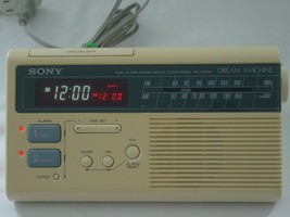 Sony Dream Machine Dual Alarm Digital Clock Radio Model ICF-C221W - £36.96 GBP