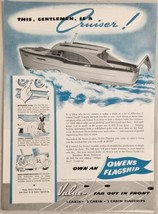 1947 Print Ad Owens Flagships Cabin Cruiser Boats Baltimore,Maryland - £14.14 GBP