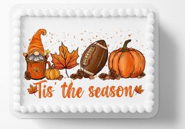 Thanksgiving Turkey Football Edible Image Edible Cake Topper Frosting Sheet Icin - £12.36 GBP