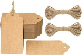 G2PLUS Kraft Paper Gift Tags with String,100PCS Blank Gift (2&#39;&#39; x 4&#39;&#39;) - $12.23